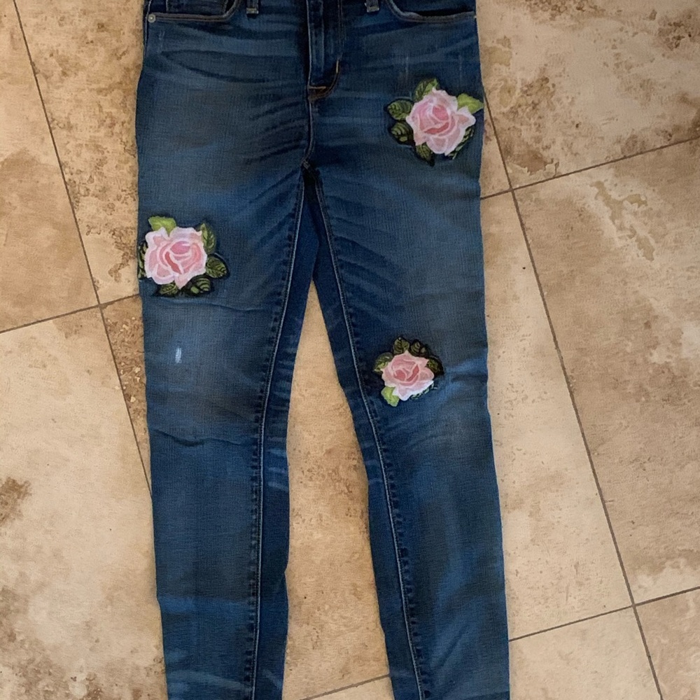 Hudson jeans, floral patchwork boutique purchase